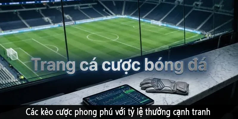 Các kèo cược phong phú với tỷ lệ thưởng cạnh tranh